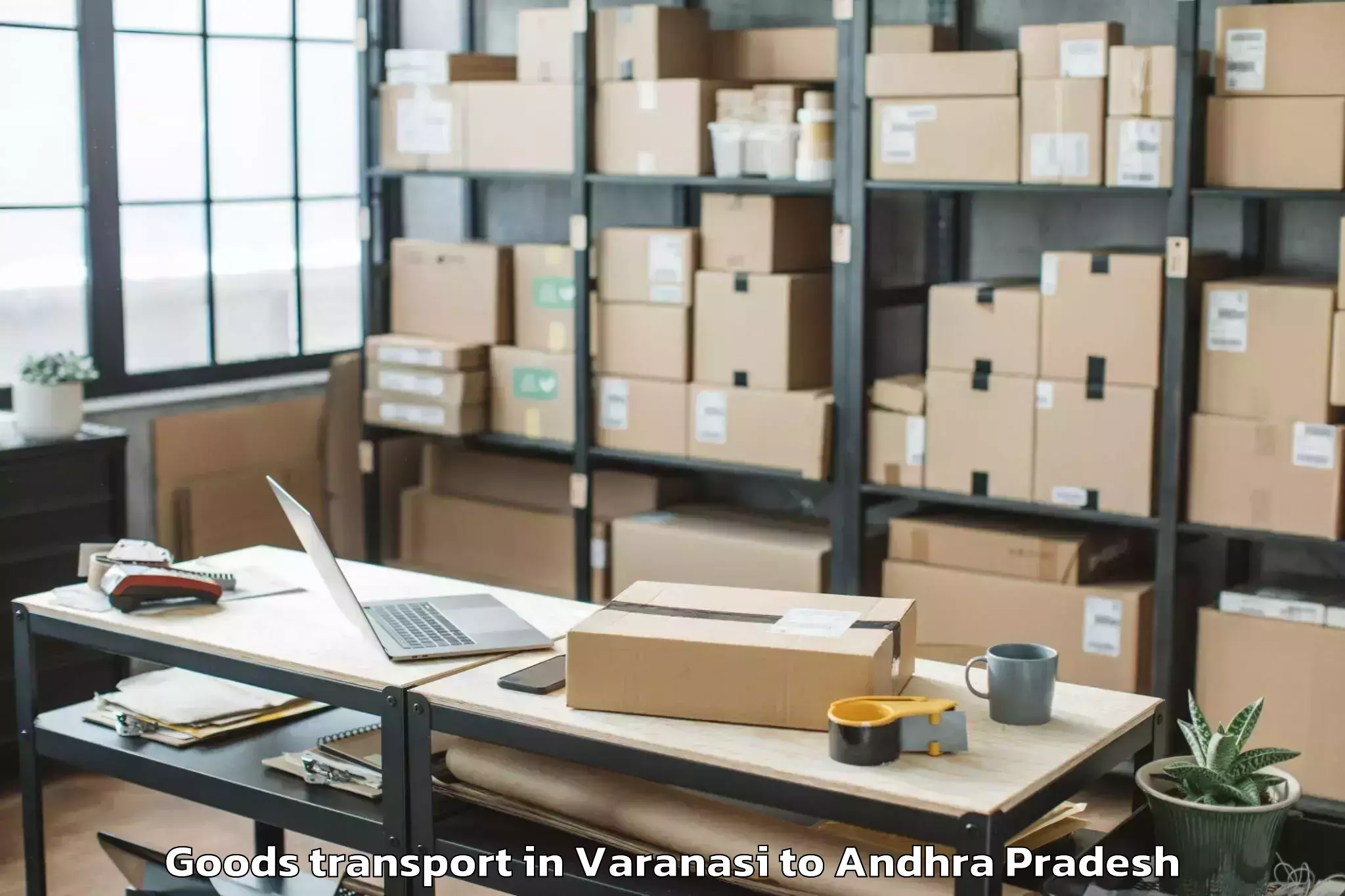 Book Varanasi to Vadlapudi Goods Transport